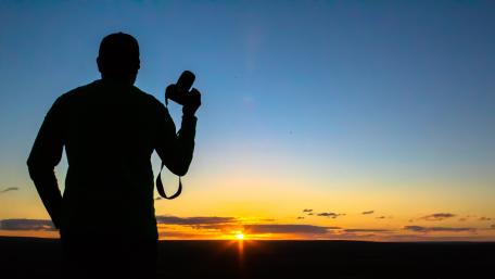 Serene Sunset Silhouette in Brazil wallpaper