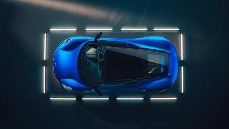 Sleek Blue Lotus Emira in Stunning Viewpoint wallpaper