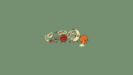 Fruity Friends on a Fun Walk wallpaper