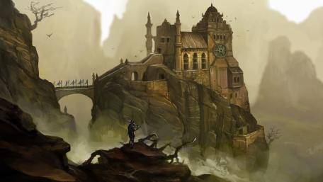 Mysterious Castle in Enchanted Lands wallpaper