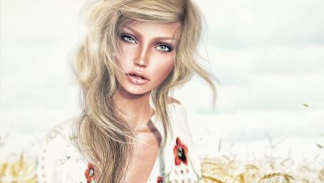 Fantasy Maiden with Surfer Blond Hair wallpaper