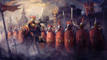 The Last Stand of Roman Warriors wallpaper