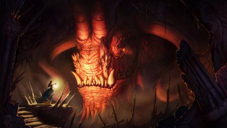Dragon's Lair in the Abyss wallpaper