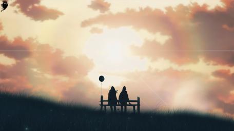 Serene Love at Sunset wallpaper