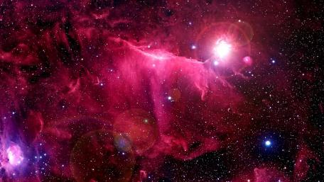 Crimson Dreams in the Cosmos wallpaper