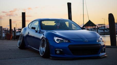 Sleek Subaru BRZ at Sunset wallpaper