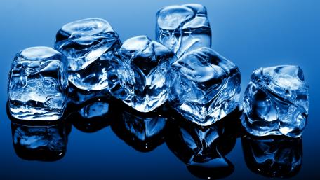 Cool and Refreshing Ice Cubes in Blue Hue wallpaper