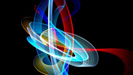 Vibrant Swirls of Colorful Light Art wallpaper