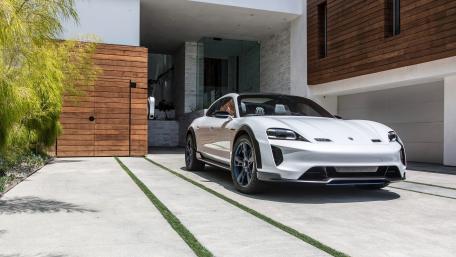 Sleek Elegance of the Porsche Mission E Cross Turismo wallpaper