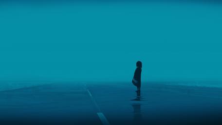 Solitary Journey in the Rain wallpaper