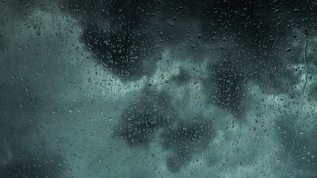 Gloomy Rainy Window View wallpaper
