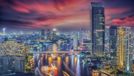Bangkok timelapse photography wallpaper