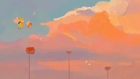 Beautiful Dreams Painted in Sunset Hues wallpaper