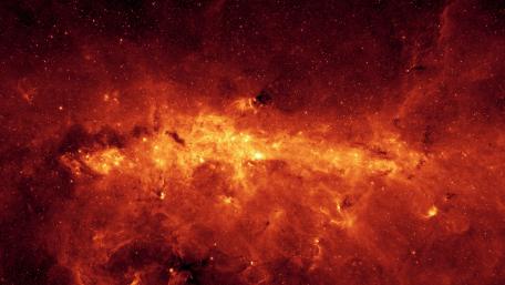 Cosmic Glory in Fiery Red Shades wallpaper