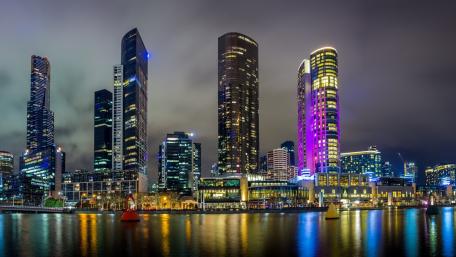 Cityscape Under Overcast Skies wallpaper