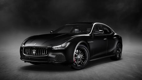 Sleek Black Maserati Ghibli Wallpaper wallpaper