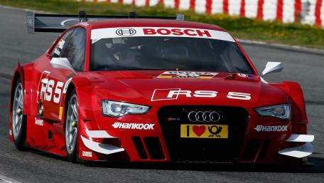 Powerful Audi RS5 Racing Car on Track wallpaper