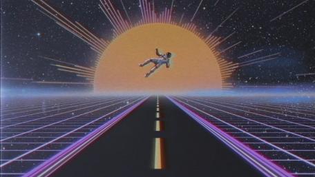 80s astronaut wallpaper