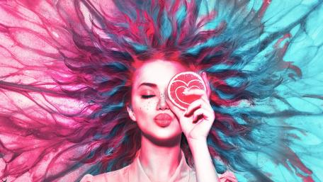 Vibrant Fantasy Hair Artistry wallpaper