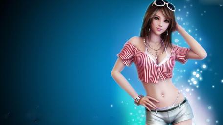 Stylish Animated Fashion Model wallpaper