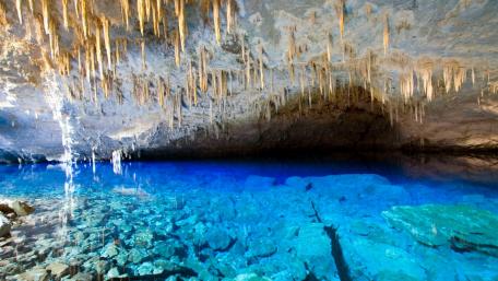 Blue Lake Cave wallpaper