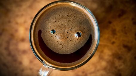 Smiling Coffee for Bright Moods wallpaper