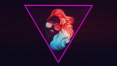 Neon Triangle Fantasy Art wallpaper