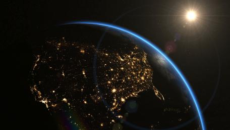 USA at Night from Space wallpaper