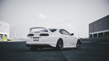 Sleek White Toyota Supra Sports Car Dominance wallpaper