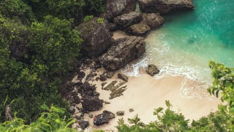 The beach down there wallpaper
