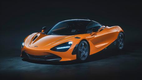 Stunning McLaren 720S in Luminous Orange wallpaper