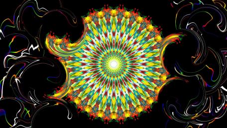 Multicolor spirral wallpaper
