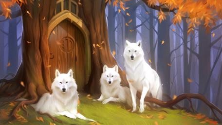 Wolfs Art wallpaper