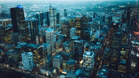 Vertical Majesty of Urban Skyscrapers wallpaper