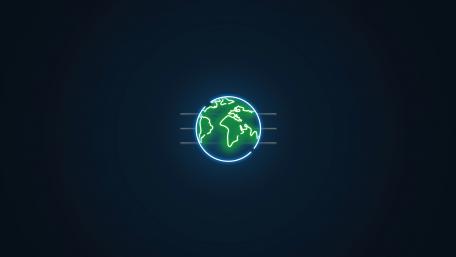 Electric Blue Sphere Resembling Earth wallpaper