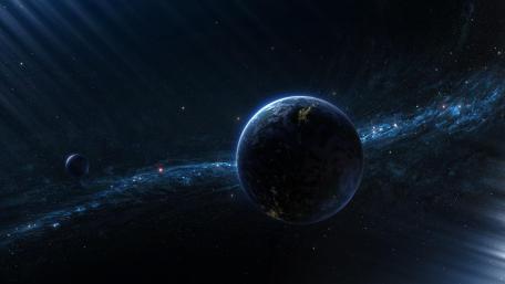 Mystic Planets in Celestial Dance wallpaper