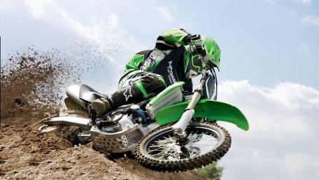 Motocross Dirt Racer in Action wallpaper