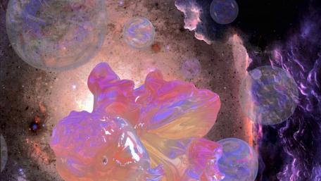 Cosmic Bubbles in Vivid Colors wallpaper