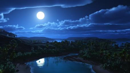 Cool summer night wallpaper