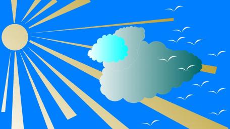 Radiant Dreamscape of Clouds and Sunlight wallpaper