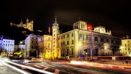 Lyon by night wallpaper