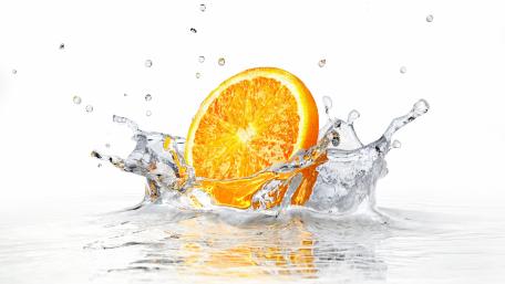 Refreshing Orange Splash Wallpaper wallpaper