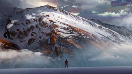 Majestic Winter Mountain Vista wallpaper