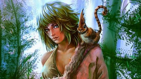 Green lady wallpaper