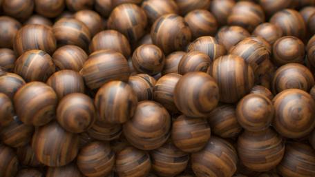 Wooden Spheres wallpaper