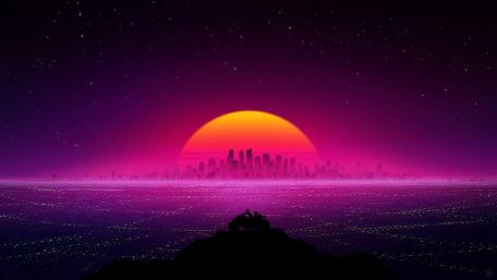 Retro sun wallpaper