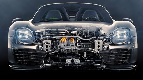 Porsche 918 Spyder Exposed Mechanism Wallpaper wallpaper