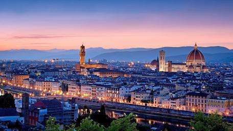 Palazzo Vecchio and the Florence Cathedral wallpaper