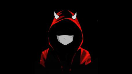 Mysterious Devilish Figure in Darkness wallpaper