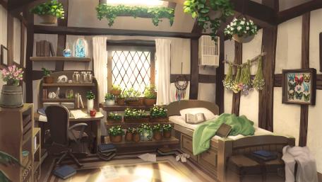 Cozy Anime Studio Retreat wallpaper